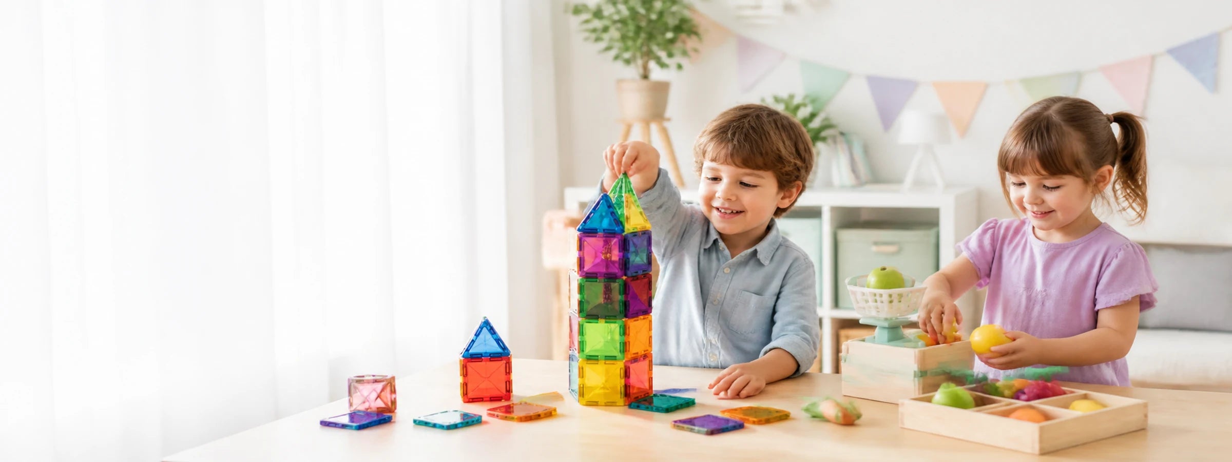 Children playing with Haprout learning toys